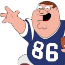 Peter Griffin Football Zoomed Emoticon