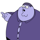 Peter Griffin Blueberry Zoomed Emoticon