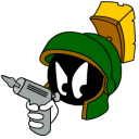 Marvin Martian Angry With Gun Emoticon