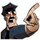 Axe Cop Point Emoticon