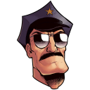 Axe Cop Head Emoticon