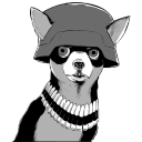 Army Chihuahua Emoticon