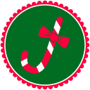 Christmas Candy Cane Emoticon