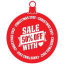 Sale 50 Percent Off Heart Emoticon