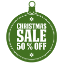 Christmas Sale 50 Percent Off Emoticon