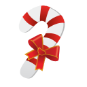 Christmas Candy Cane Emoticon