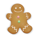 Christmas Cookie Man Emoticon