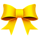 Ribbon Yellow Pattern Emoticon