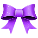 Ribbon Purple Pattern Emoticon