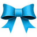 Ribbon Blue Pattern Emoticon