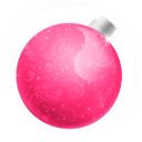 Christmas Ball Pink Emoticon