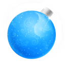 Christmas Ball Blue Emoticon