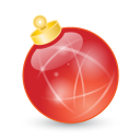 Xmas Ball Red Emoticon