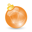 Xmas Ball Orange Emoticon