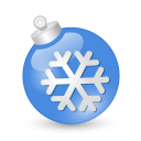 Xmas Ball Blue Emoticon