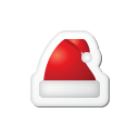 Xmas Sticker Hat Emoticon