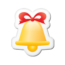 Xmas Sticker Bell Emoticon