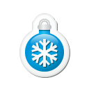 Xmas Sticker Ball Blue Emoticon