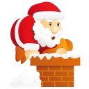 Santa Chimney Emoticon