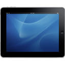 Ipad Landscape Blue Background Emoticon