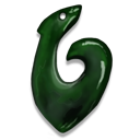 Greenstone Fish Hook Emoticon