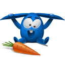 Blue Rabbit Emoticon