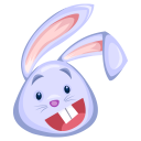 Blue Rabbit Emoticon
