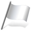 Solid Color White Flag 3 Emoticon