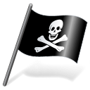 Pirates Jolly Roger Flag 3 Emoticon