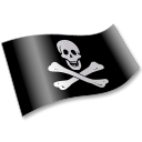 Pirates Jolly Roger Flag 2 Emoticon