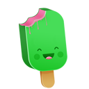 Cream Happy Ice Emoticon