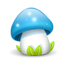Mushroom Blue Emoticon