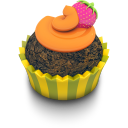 Chocolate Orange Cupcake Emoticon