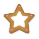 Christmas Cookie Star Emoticon