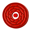 Disc Red Cane Emoticon