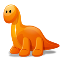 Dino Orange Emoticon