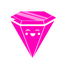 Rave Diamond Magenta Emoticon