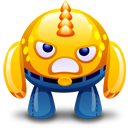 Yellow Monster Angry Emoticon