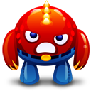 Red Monster Angry Emoticon