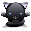 Cat Black Emoticon