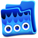 Blue Folder Emoticon