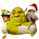 Shrek And Donkey And Puss Emoticon