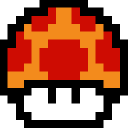 Retro Mushroom Super 2 Emoticon