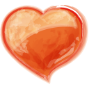 Heart Orange Emoticon