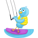 Summer Waterskiing Emoticon