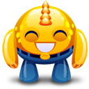 Yellow Monster Happy Emoticon