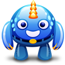 Blue Monster Emoticon