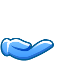 Sharing Overlay Blue Emoticon