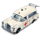 Mercedes Benz Ambulance With Open Boot Emoticon