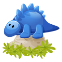 Dino Blue Emoticon